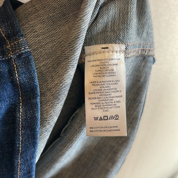 We The Free Mini Skirt Denim Dark Blue Side Zip Closure Stretch Womens Size 30 - Picture 12 of 15